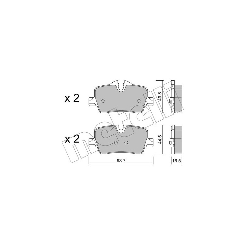 METELLI 22-1264-0 Bremsbeläge Hinten für
