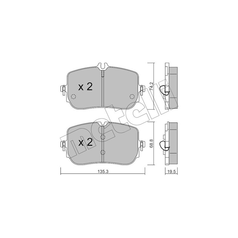 METELLI 22-1268-0 Bremsbeläge Vorne für