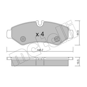 METELLI 22-1275-0 Brake Pads Set Rear for