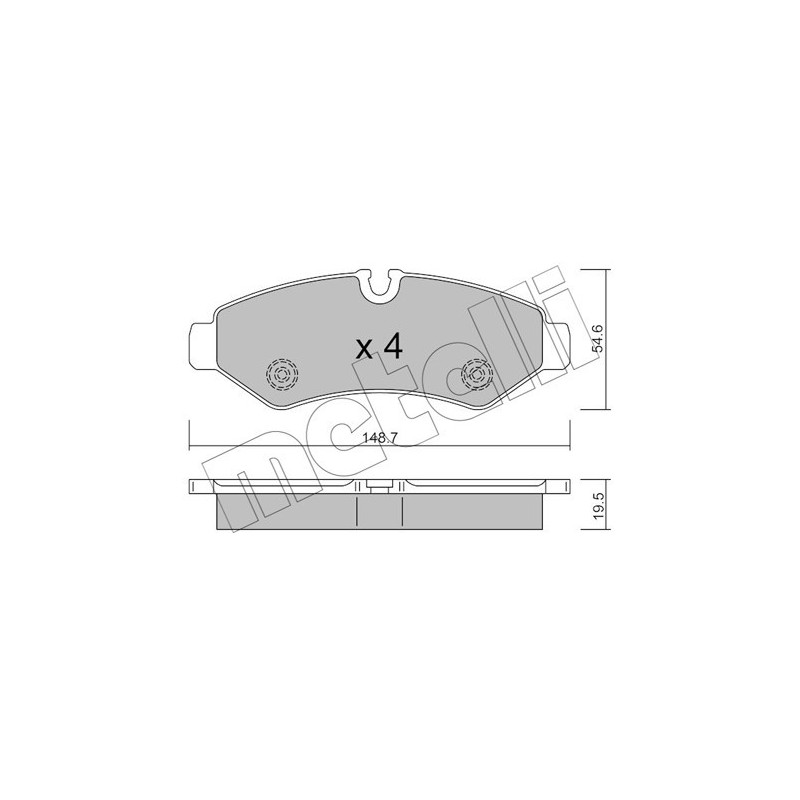 METELLI 22-1275-0 Plaquettes de frein Arrière pour