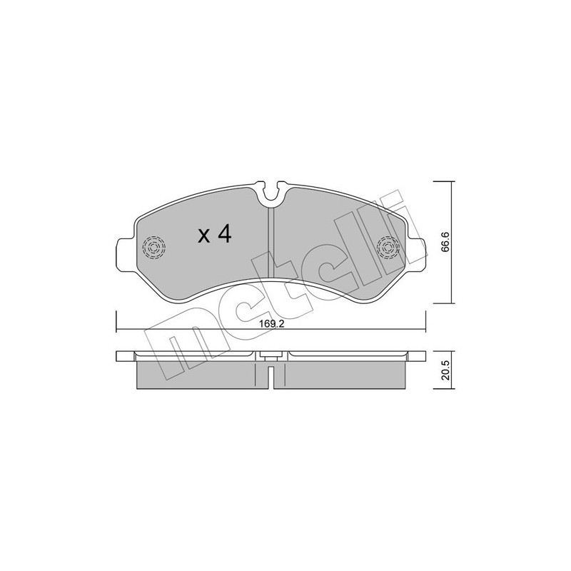 METELLI 22-1276-0 Bremsbeläge Hinten für