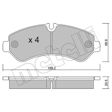 METELLI 22-1276-0 Klocki hamulcowe Tył dla