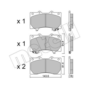 METELLI 22-1279-0 Brake Pads Set Front for