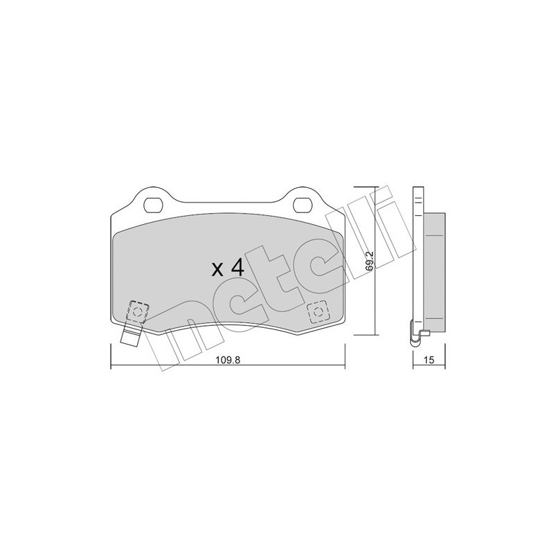METELLI 22-0251-6 Bremsbeläge Hinten für