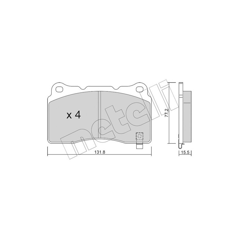 METELLI 22-0288-8 Brzdové destičky Přední pro