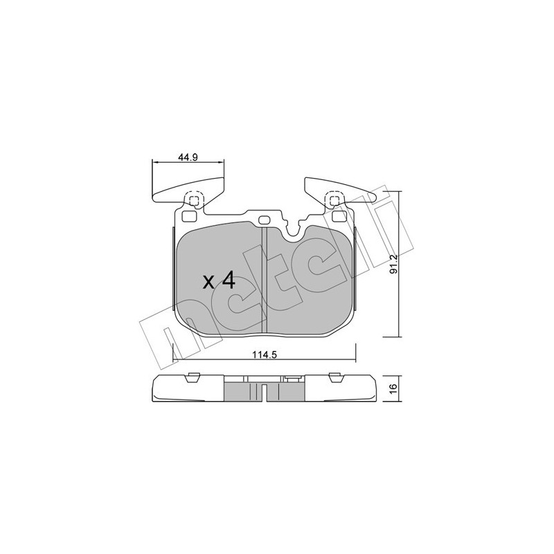 METELLI 22-1015-3 Plaquettes de frein