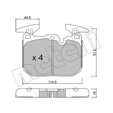 METELLI 22-1015-3 Plaquettes de frein