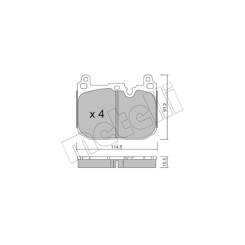 METELLI 22-1015-4 Pastillas de freno Delantero para