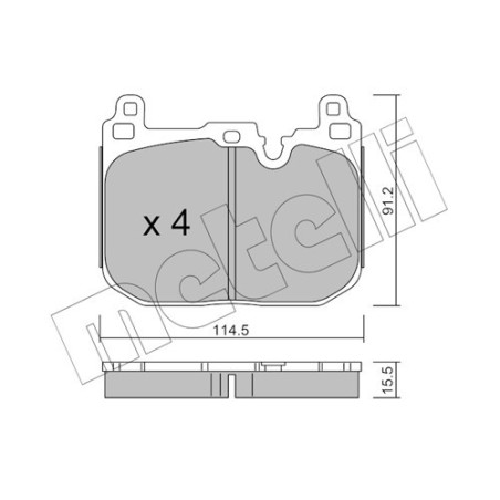 METELLI 22-1015-4 Klocki hamulcowe Przód dla