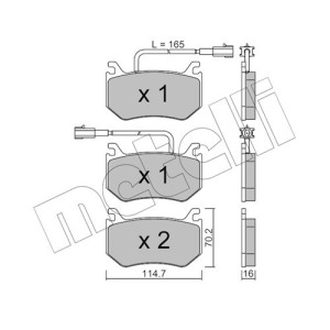 METELLI 22-1102-0 Brzdové platničky Zadné pre
