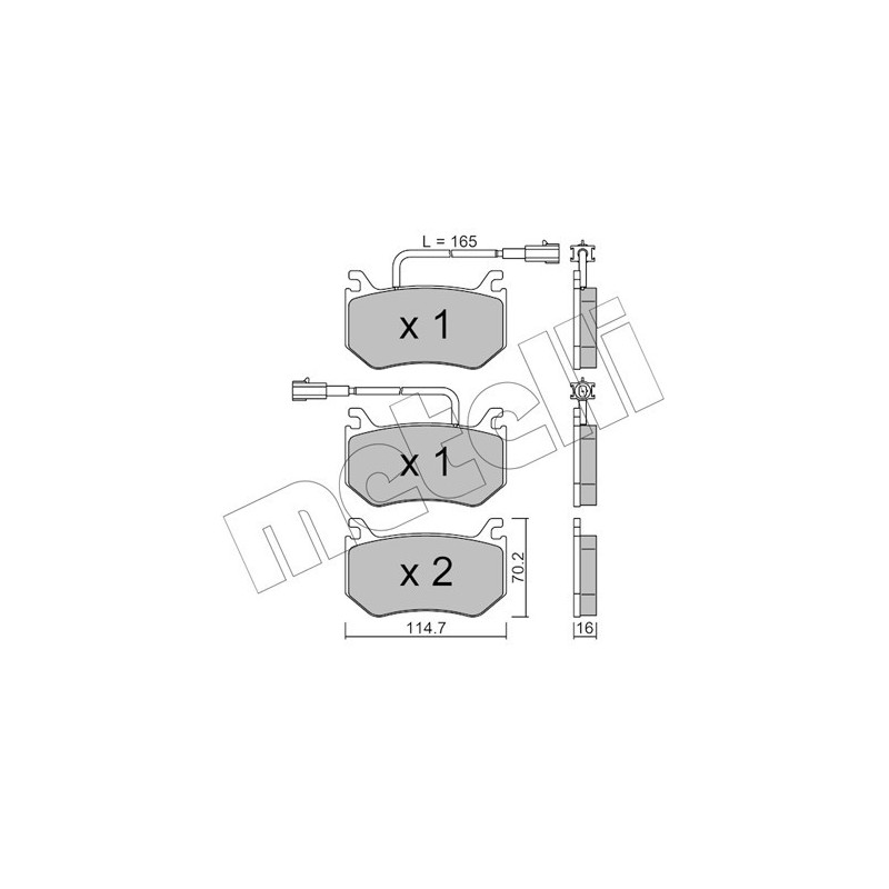 METELLI 22-1102-0 Bremsbeläge Hinten für