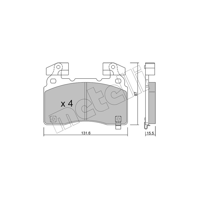 METELLI 22-1179-0 Bremsbeläge Vorne für