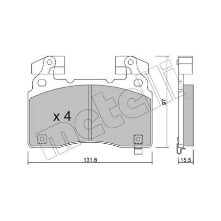 METELLI 22-1179-0 Brake Pads Set Front for