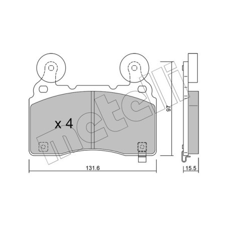 METELLI 22-1179-1 Brake Pads Set Front for