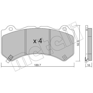 METELLI 22-1182-0 Plaquettes de frein Avant pour
