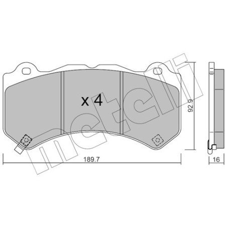 METELLI 22-1182-0 Bremsbeläge Vorne für