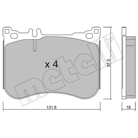 METELLI 22-1197-0 Brake Pads Set Front for
