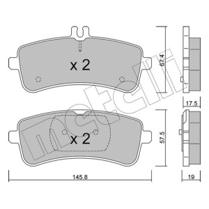 METELLI 22-1200-0 Plaquettes de frein