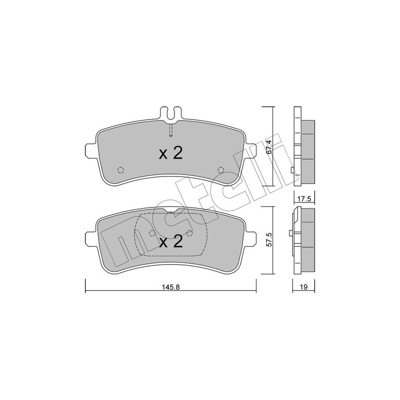 METELLI 22-1200-0 Plaquettes de frein