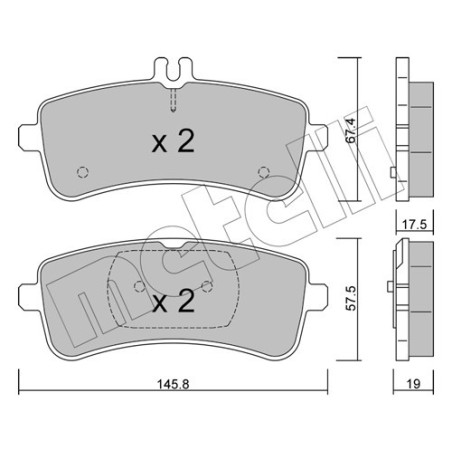 METELLI 22-1200-0 Plaquettes de frein