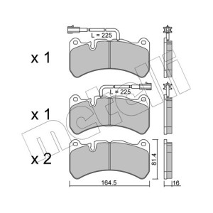 METELLI 22-1201-2 Brzdové platničky Predné pre