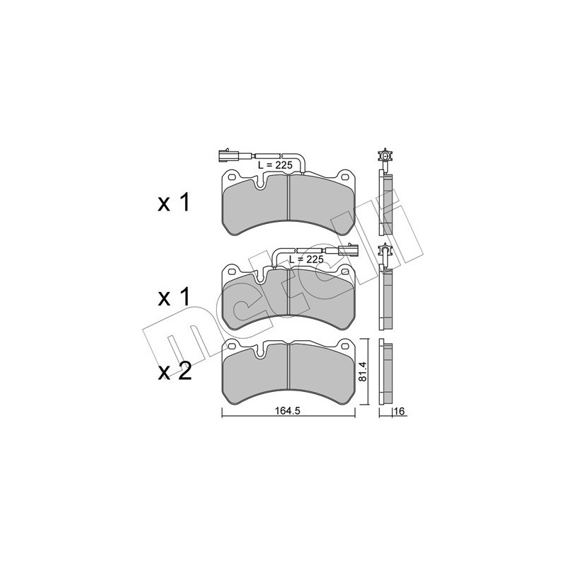 METELLI 22-1201-2 Brake Pads Set Front for