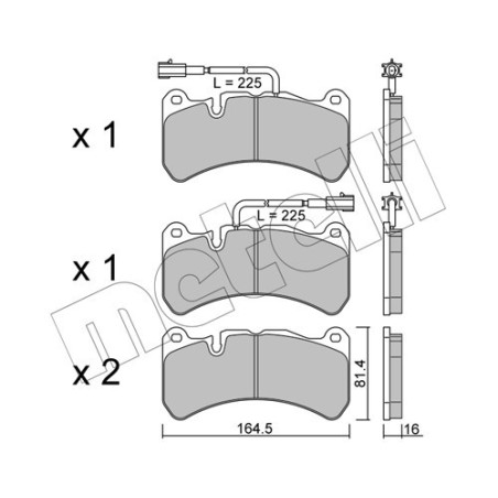 METELLI 22-1201-2 Pastillas de freno Delantero para