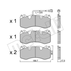 METELLI 22-1202-0 Bremsbeläge Vorne für