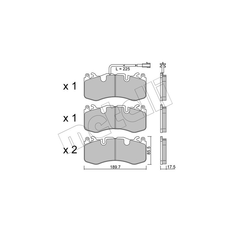 METELLI 22-1202-0 Brake Pads Set Front for