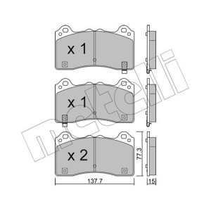 METELLI 22-1220-0 Pastillas de freno Delantero para