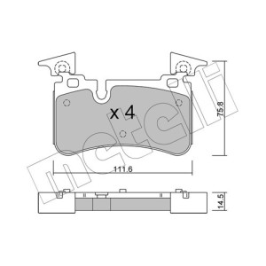 METELLI 22-1223-0 Brake Pads Set Rear for