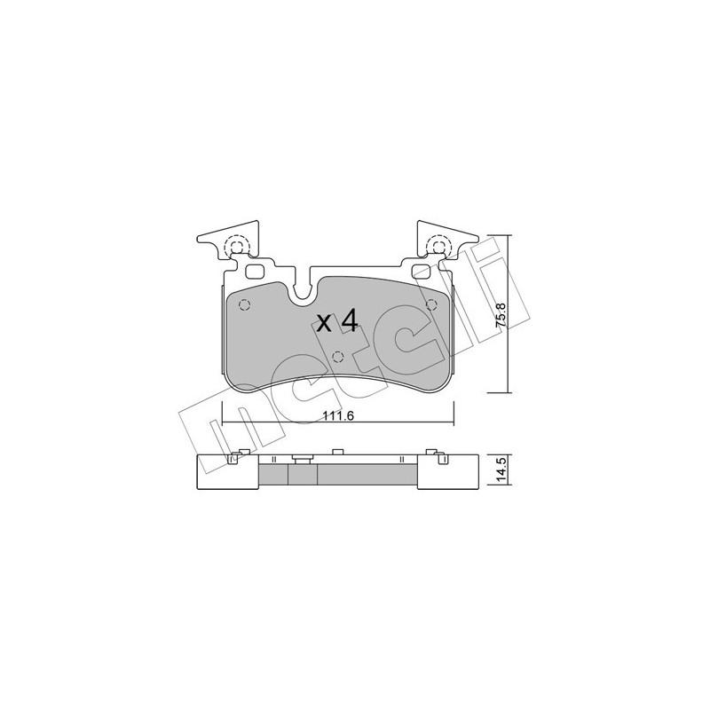 METELLI 22-1223-0 Bremsbeläge Hinten für