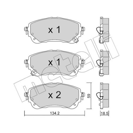 METELLI 22-1234-0 Brake Pads Set