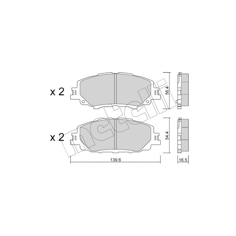 METELLI 22-1235-0 Brzdové destičky