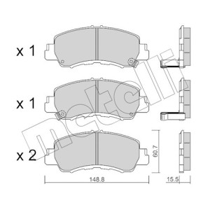 METELLI 22-1239-0 Brzdové platničky