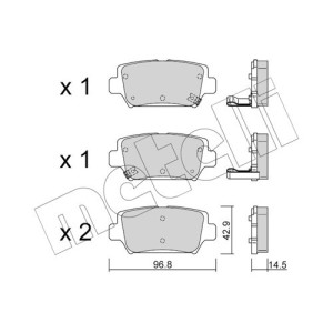 METELLI 22-1240-0 Bremsbeläge Hinten für