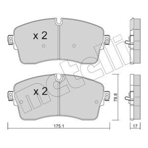 METELLI 22-1250-0 Klocki hamulcowe