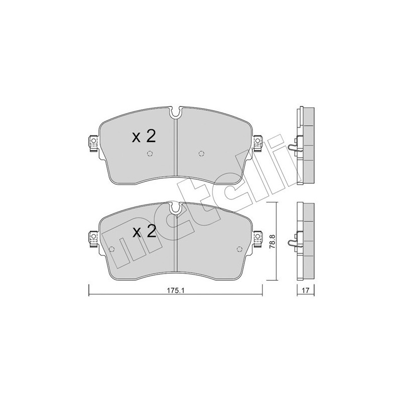 METELLI 22-1250-0 Klocki hamulcowe