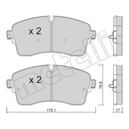 METELLI 22-1250-0 Brzdové platničky