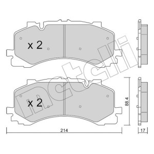 METELLI 22-1252-0 Pastillas de freno Delantero para