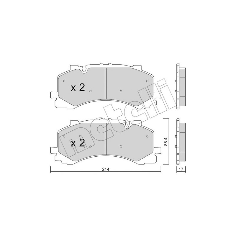METELLI 22-1252-0 Pastiglie freno Anteriore per