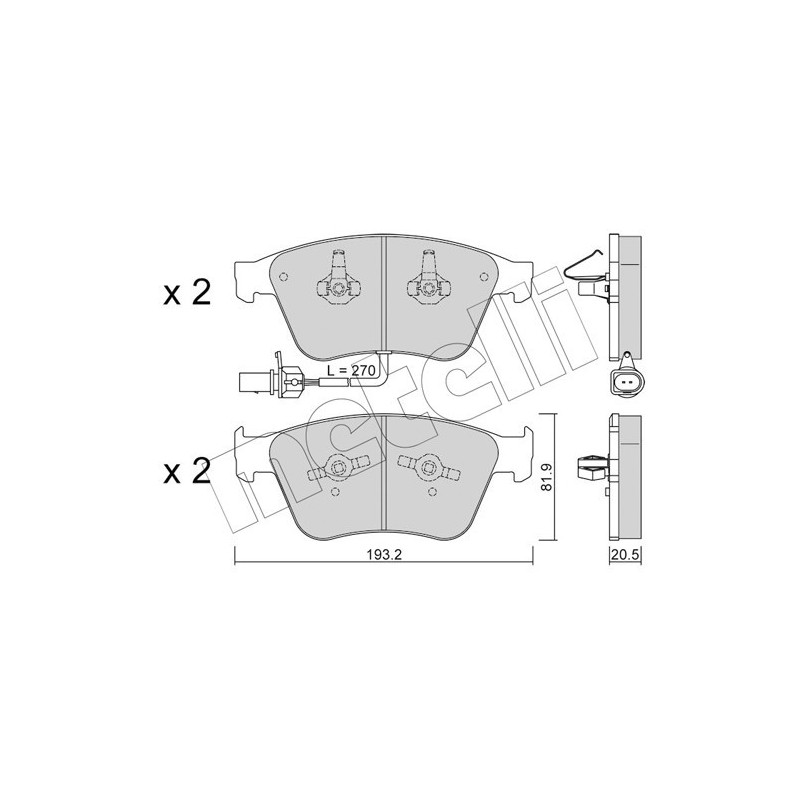 METELLI 22-1253-0 Bremsbeläge Vorne für