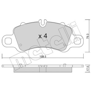 METELLI 22-1254-0 Brzdové platničky Predné pre
