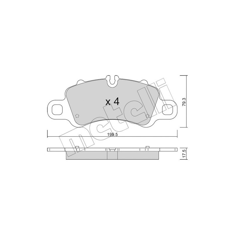 METELLI 22-1254-0 Pastillas de freno Delantero para