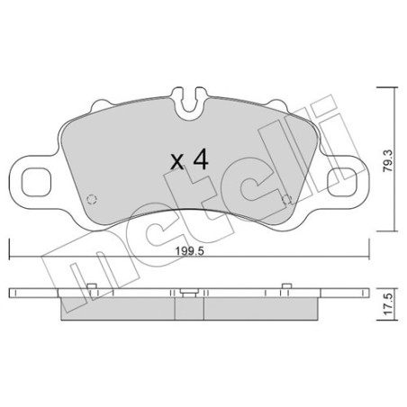 METELLI 22-1254-0 Bremsbeläge Vorne für