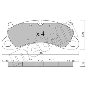 METELLI 22-1255-0 Bremsbeläge Vorne für