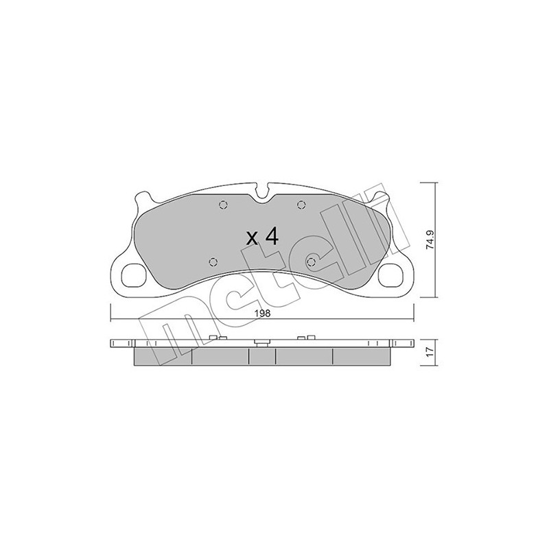 METELLI 22-1255-0 Pastiglie freno Anteriore per