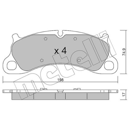 METELLI 22-1255-0 Bremsbeläge Vorne für