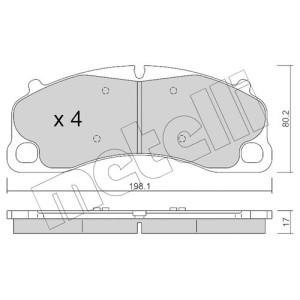 METELLI 22-1256-0 Brake Pads Set