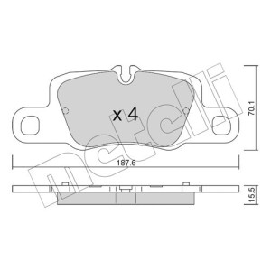 METELLI 22-1257-0 Klocki hamulcowe
